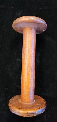 Carrete industrial de madera grande de colección Dixon's Make, 9 pulgadas de alto X 4 pulgadas de diámetro Foto 1 de 4