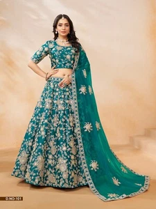 Party Wear Lengha New Wedding Indian Bollywood Pakistani Designer Lehenga Choli - Picture 1 of 33