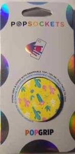 Pop Sockets Phone Grip & Stand With Swappable Top Pop Grip Yellow (LOC EC-12) - Picture 1 of 3