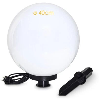 Kugelleuchte 2er Set Außen  Lampen Garten Terrasse Hof Veranda Leuchten Erdspieß - Bild 1 von 3