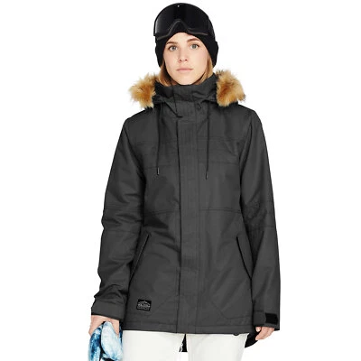 Volcom Fawn Insulated Jacke Damen-Schneejacke Snowboardjacke Skijacke Schwarz - Bild 1 von 4