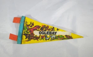 Vintage OGLEBAY Felt Pennant West Virginia Souvenir Flag 8.5" Wild Animals - Bild 1 von 10