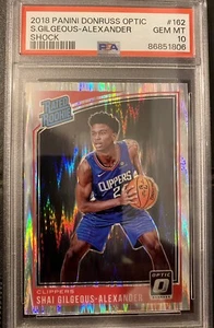 2018 19 Donruss Optic SHAI GILGEOUS ALEXANDER #162 Rookie Shock Prizm PSA 10 Gem - Bild 1 von 2