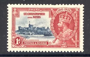 ST KITTS -NEVIS STAMPS ISSUED DURING REIGN OF KING GEORGE VI IN PLASTIC MOUNTS - Picture 1 of 22