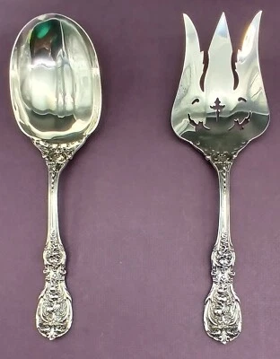 Juego de ensaladas Reed & Barton Francis 1er plata de ley 9-1/2". Sin monos. Foto 1 de 4