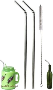 2 JUMBO 14" Edelstahl Strohhalme 100 Unzen RIESIG SUPER LANG Trinken Breit Kompatibel - Bild 1 von 8
