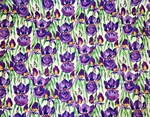 Garden Iris Michael Miller Fabric 100% Cotton 2+ Yds x 44" W - Picture 1 of 4