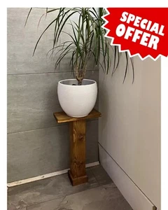 Tall Plant Stand Pedestal Flower Stand Wooden Decoration HandCrafted High Stand - Picture 1 of 9