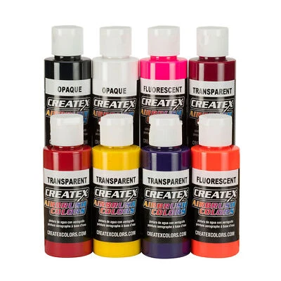 (157,40€/1l) Createx Airbrushfarben Kent Lind Set warm 8 x 60ml Airbrush Farben  - Bild 1 von 2