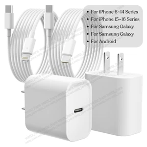 20W USB Type-C Wall Adapter Fast Charger PD Power For iPhone 16 15 14 13 12 Pro - Picture 1 of 17