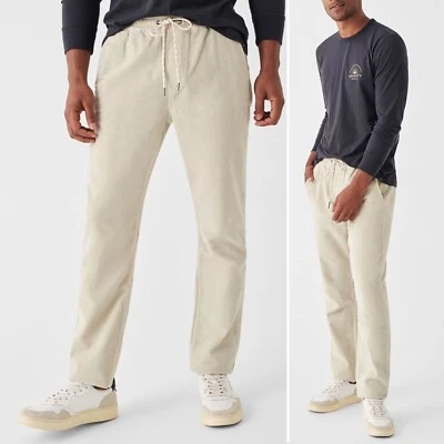FAHERTY Drawstring Pull On Corduroy PANTS Size XL XXL Stone Beige Comfy NEW $168 - Image 1 of 4