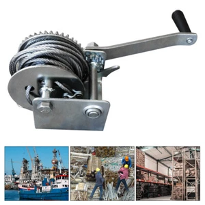 2600lbs Hand Winch Boat Truck Self-Locking Hand Manual Winch Hand Lifting Tool - Picture 1 of 7