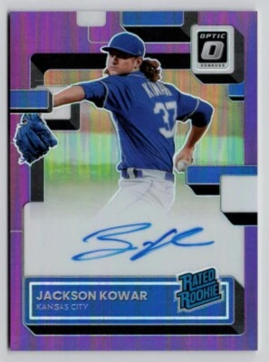 2022 Donruss Optic Purple - #RRS-JK Jackson Kowar /150 Rated Rookie Auto Royals  - Image 1 of 3