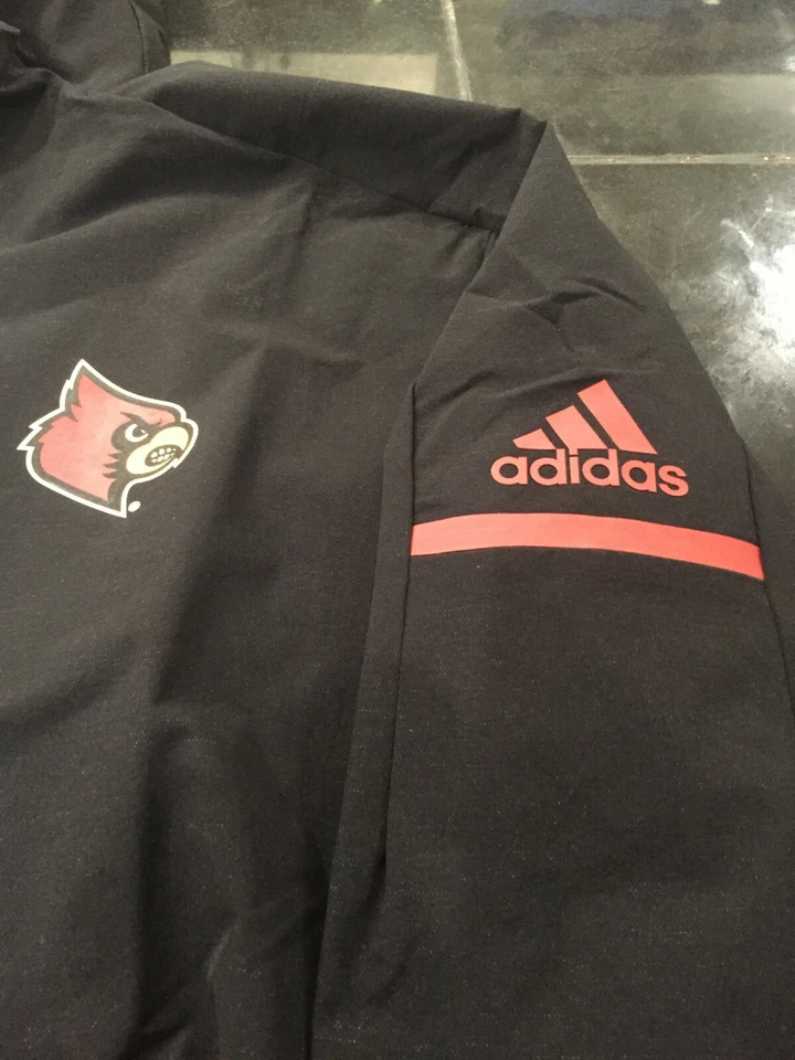 Adidas Louisville Cardinals Black Team Squad Jacket Women’s LARGE L