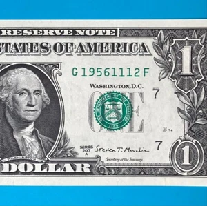 1956 November 12 : G 19561112 F $1 One Dollar Bill BIRTHDAY *UNC* - Picture 1 of 4