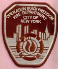 New York City Fire Dept Operation Iraqi Freedom Patch