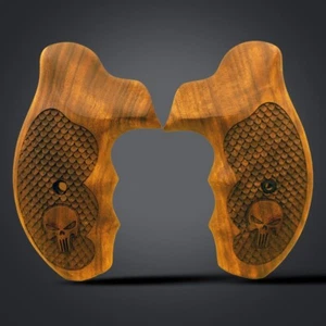 KSD Marke J Rahmen rund Butt Modell kompatibel Nussbaumgriff (Punisher Laser Logo) - Bild 1 von 4