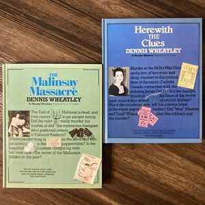 Malinsay Massacre & Herewith the Clues - Dennis Wheatley (RPG mystery lot) 1986 - Picture 1 of 14