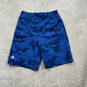 Adidas Boy's Response Trend Athletics Bermuda Shorts Size L Navy Blue AA6412 - Picture 1 of 12