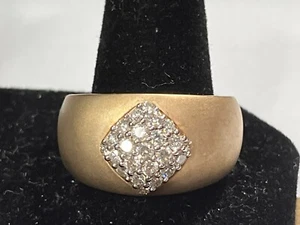 Nice Designer KALLATI 9K Yellow Gold 0.75CTW Round Diamond Ring Sz 10.5, 7.6gr - Picture 1 of 12