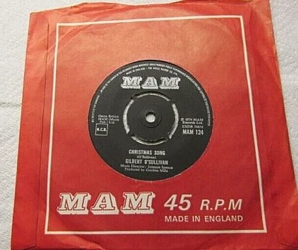 Gilbert O'Sullivan ~ Christmas Song ~ 7" Vinyl Single 1974 MAM124 MAM ... EX - Image 1 of 1