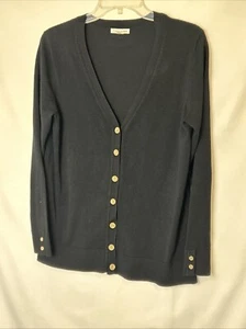 Women’s Erin London Black Button Up Cardigan Sweater Small - Bild 1 von 6