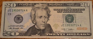 2009 A $20 Reserve "Birthday Note" (07/14/1953) Fancy Serial Number19530714 - Picture 1 of 8