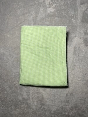 Carter's Baby Receiving Blanket Gingham Green White Plaid Flannel Swaddle Lovey - Image 1 of 4