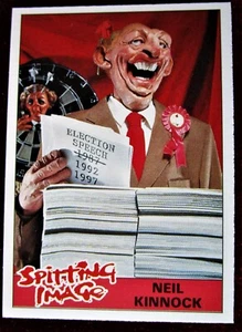 SPITTING IMAGE - Card #38 - "NEIL KINNOCK - ELECTION SPEECH" - TOPPS 1990 - Picture 1 of 2