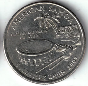 USA - 2009D - Washington ¼ $ - American Samoa - Rare - #19473 - Picture 1 of 2