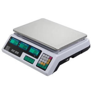 ACS-30 40kg/5g Digital Price Computing Scale for Vegetable UK Plug Silver& White - Picture 1 of 6