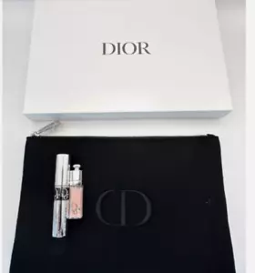 Dior Cosmetic Makeup Gift Bag Set - Mascara/ Lip Plumper/ Black Velvet Pouch NIB - Picture 1 of 2