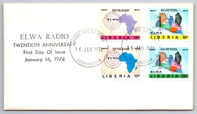 Liberia 1974 Radio ELWA FDC Combo! - Image 1 of 2