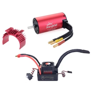 KingVal 3670 Motore brushless + 120A ESC brushless + dissipatore di calore per auto 1/8 1/10 RC - Foto 1 di 14