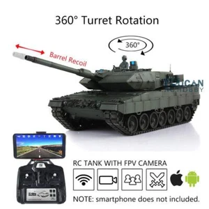 Henglong 7.0 1/16 Leopard2A6 3889 IR BB RC Tank Barrel Recoil 360Turret FPV Smog - Picture 1 of 1
