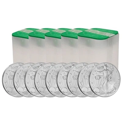 Moneda American Silver Eagle de 1 oz (año aleatorio - lote de 100) Foto 1 de 4