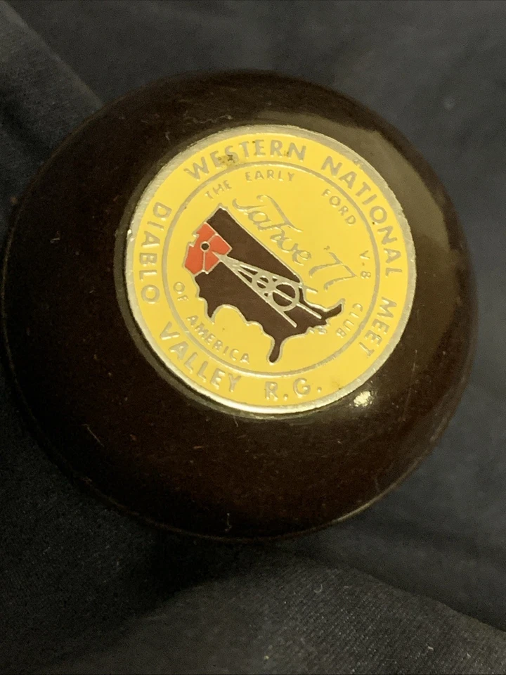 Western National Meet Tahoe 77 Diablo Valley Shifter Knob Early Ford V8 Club - Image 1 of 4