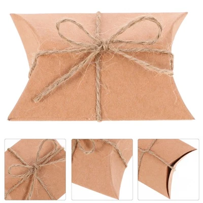  50 Pcs Geschenkbox Aus Kraftpapier Kissenverpackungskartons Partyboxen - Bild 1 von 4