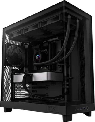 NZXT H6 FLOW Compact Dual-Chamber Mid-Tower Airflow Case, Black, CC-H61FB-01 - Image 1 of 4