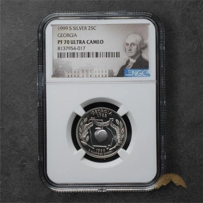 1999-S Proof Silver Georgia State Quarter 25C - NGC PF70 UCAM - San Fransisco - Image 1 of 2