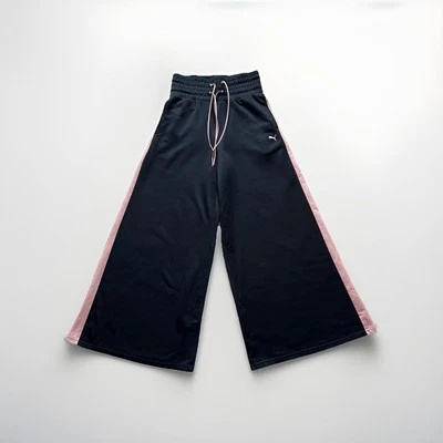 Puma Bagy Sweatpants 90'S Style Wide Leg High Waist Black Pink Women's Size S - Image 1 of 4