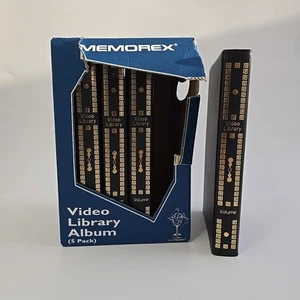 Memorex Video Library Album 4 Pack In Original Box - Retro - BLACK cassette Case - Foto 1 di 7