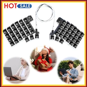 Split Tastatur Kabelgebundener Ergonomie Tastatur Hot Swap QMK/Fläschchen (Grauh - Afbeelding 1 van 11