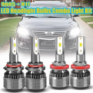 For 2007-2018 Toyota Camry LED Headlight Bulbs Combo Light Kit 6000K White - Foto 1 di 13