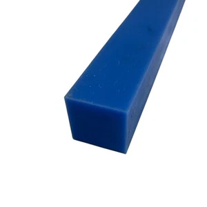 Barra cuadrada de nailon HS fundido de 1-1/4" x 1-1/4" x 36", azul - Imagen 1 de 1