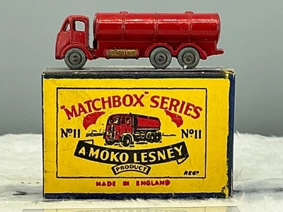 Matchbox Lesney 1955# 11A ERF Petrol tanker"SMALL DECAL" n.mint boxed Original - Image 1 of 4