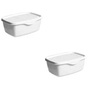 2 Count Plastic Square Box Tissue Holder Wipe and Baby Wet Wipes Container - Picture 1 of 12
