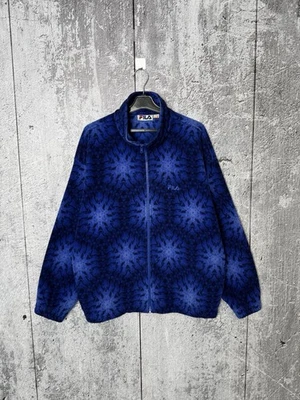 Vintage FILA Abstract Geometric Pattern Full Zip Fleece Jacket Made in Italy Men - Image 1 of 4