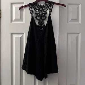 Definitions Women’s Black Top With Lace Straps Size 22 - Picture 1 of 6