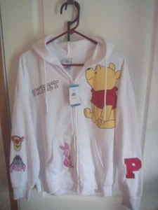 Disney Winnie The Pooh Zipped Hoodie Womens Size Large New - Picture 1 of 4